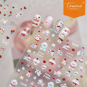 Love Horse & Heart – Romantic Valentines Nail Art Stickers
