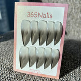 Cold Brew Latte Dragon Claw Stiletto Sheer Grey‑Brown Gradient Handmade Dragon Nail