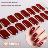 Semi-Cured Gel Nail Strips Minimal Solid Japanese Style (MOQ=3)