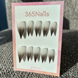Latte Rose Shadow Dragon Claw Stiletto Matte Nude Gradient Handmade Dragon Nail