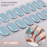 Semi-Cured Gel Nail Strips Minimal Solid Japanese Style (MOQ=3)