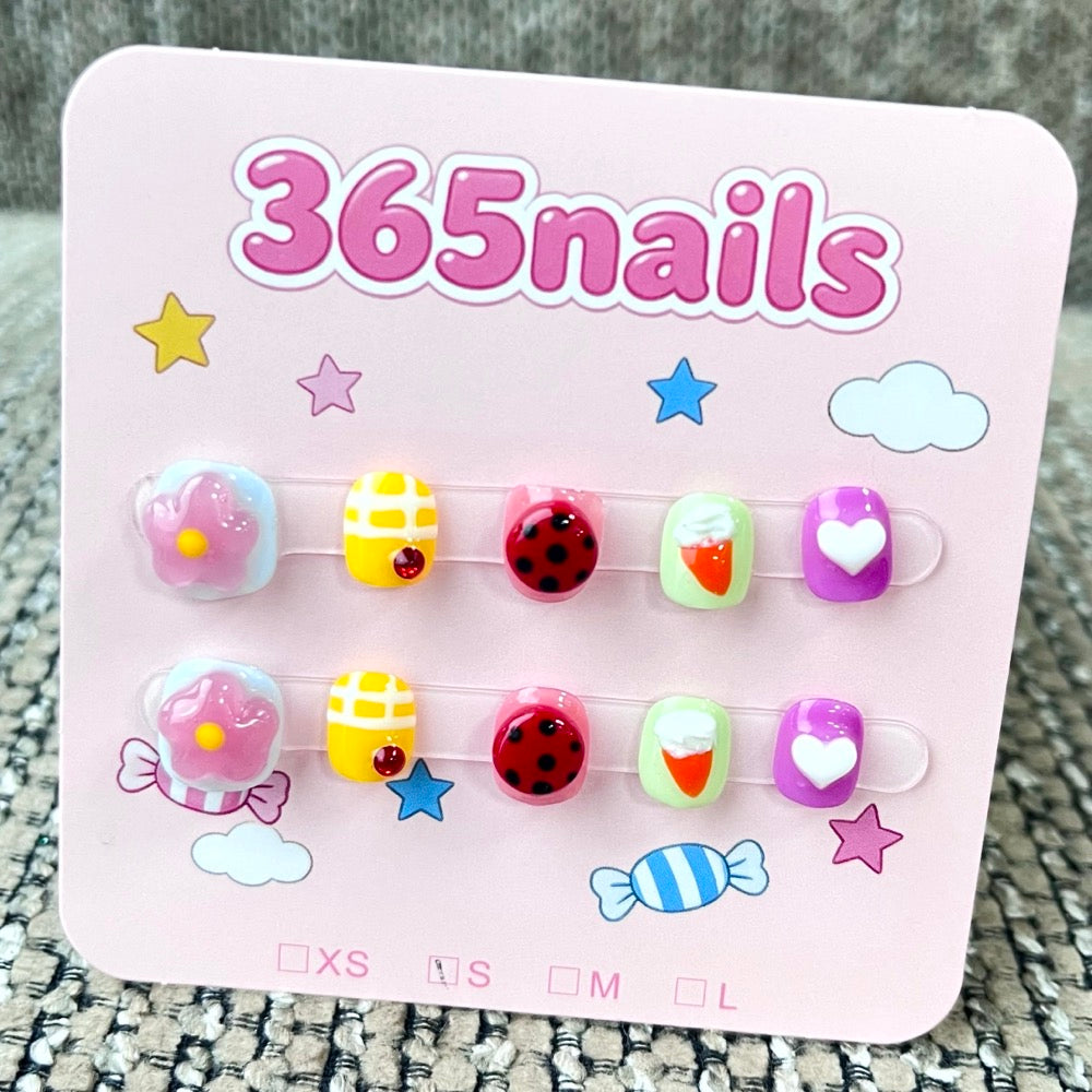 365nails: "Sweet Treats" – 3D Cartoon Handmade Short Square Nails