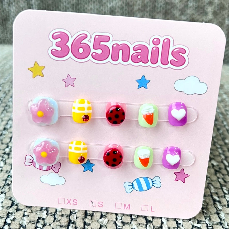 365nails: "Sweet Treats" – 3D Cartoon Handmade Short Square Nails