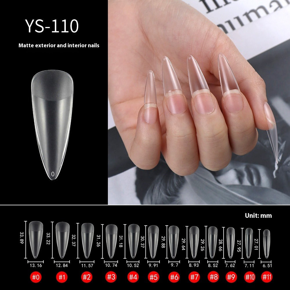 Nail Tips Nail pads are transparent and semi-matte, fully pasted, ultra-thin and non-marking (MOQ=3)