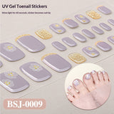 Semi-Cured Gel Nail Strips Fresh Floral 3D Foil Glossy Design (MOQ=3)