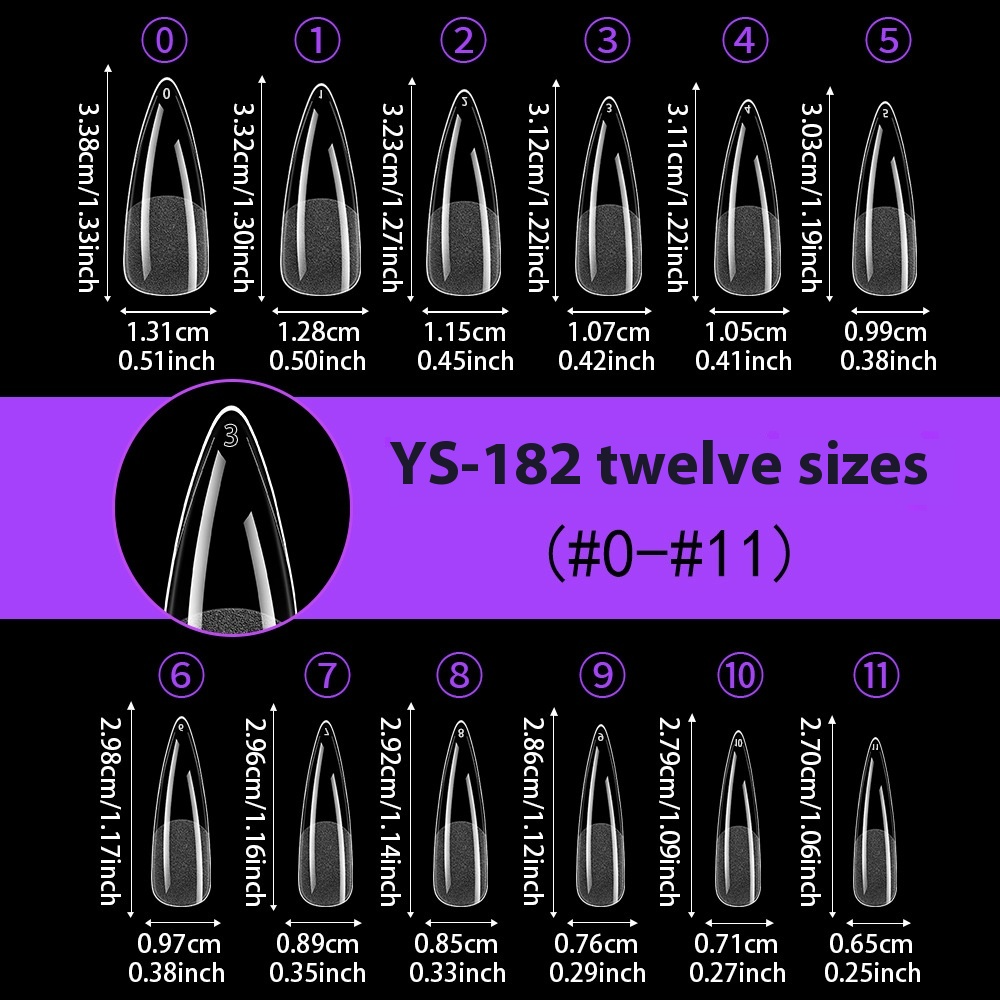 Nail Tips Semi-matte nail pads,  water drop nail pads 504 pieces, boxed non-engraving and grinding ultra-thin and non-marking fake nail patches, nail pads