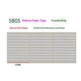 Crystal adhesive strips for press-on nail display cards