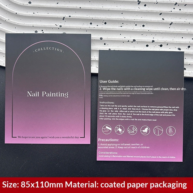 Custom Printed Display Cards for Press On Nail Packaging (MOQ=50)