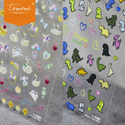 Dino Friends – Playful Cartoon Nail Art Set