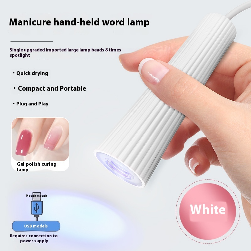 Mini Portable Handheld Flat LED Nail Lamp for Gel Polish