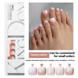 Nail Tips press on nails toenail gradual change wear foot nail patch spray oil prefabricated manicure 120 pieces fake nail piece