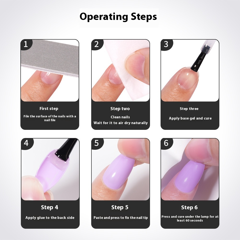 Nail Tips press on nails 24 palace grid  solid color versatile water drop nail box detachable patch fake nail prefabricated nail art piece