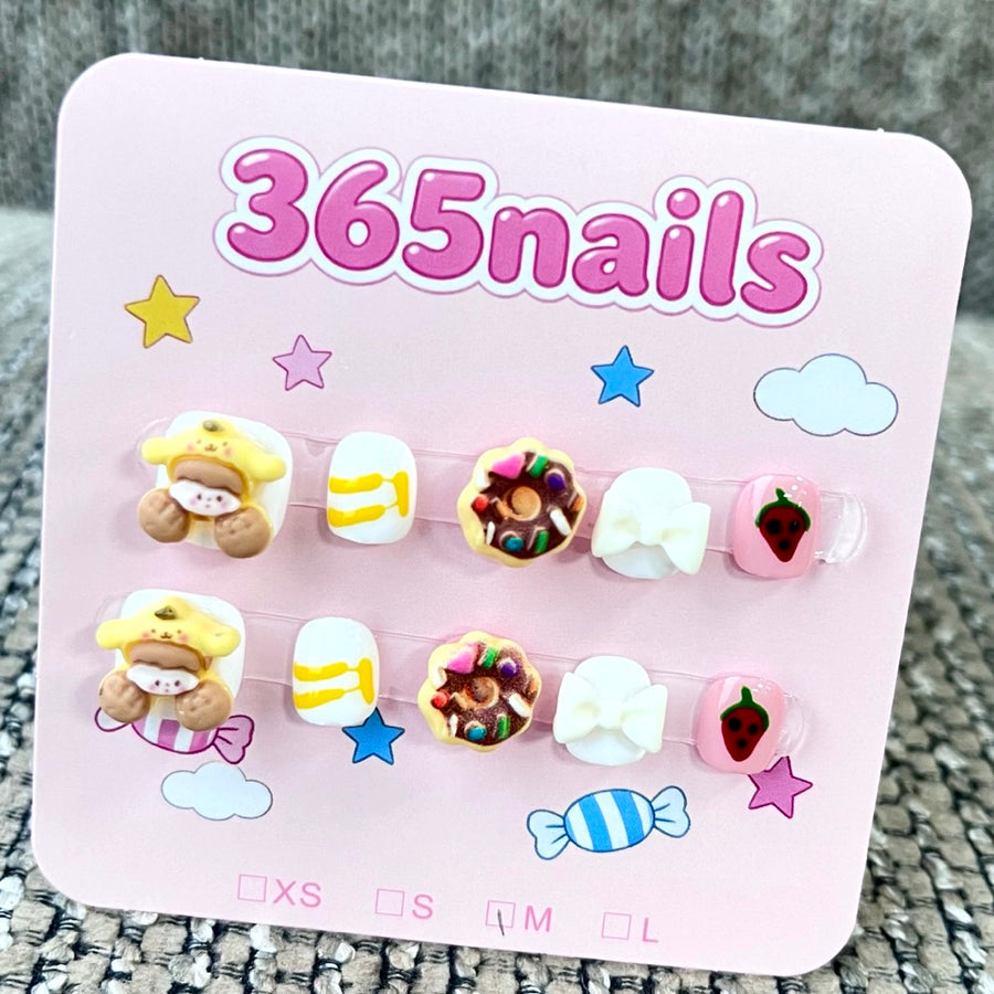365nails: "Sweet Bear" – 3D Character Bear Handmade Short Square Nails