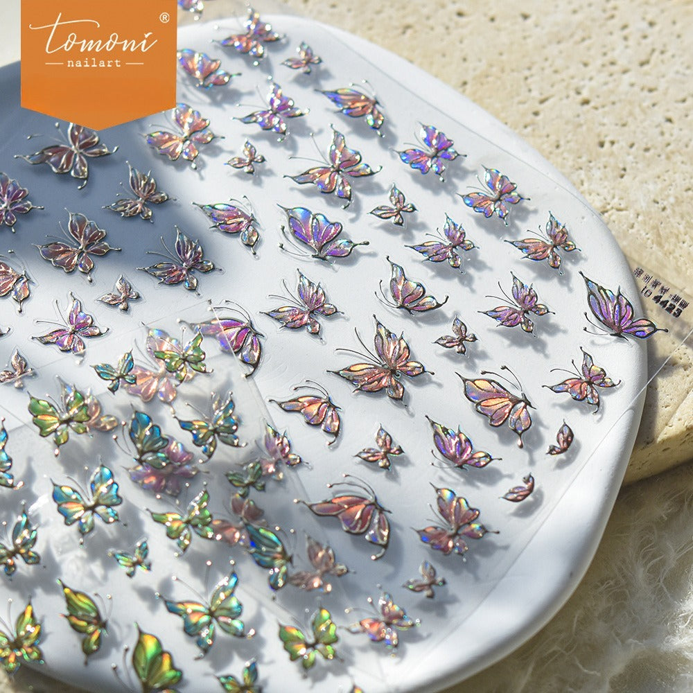 Borboleta de Gelatina Rosa – Conjunto de Destaques para Unhas Artísticas