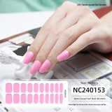 Semi-Cured Gel Nail Strips Solid Pearl Minimal Glossy Design (MOQ=3)