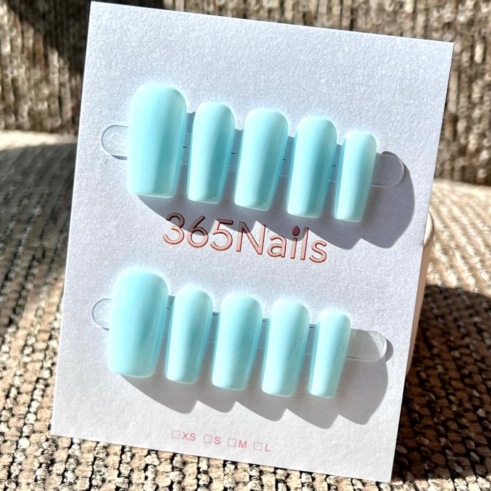 "Structured Medium Square" - Solid Color Handmade Nails (20 Colors Available)