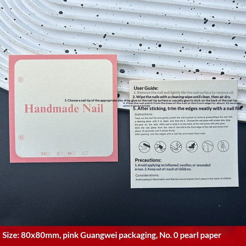 Pearl Finish Display Cards for Handmade Press On Nails (MOQ=50)