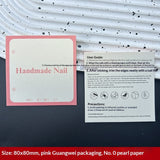 Pearl Finish Display Cards for Handmade Press On Nails (MOQ=50)