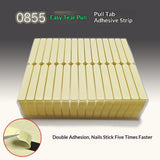 Crystal adhesive strips for press-on nail display cards