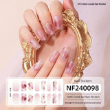 Semi-Cured Gel Nail Strips 3D Foil Glitter Glossy Design (MOQ=3)