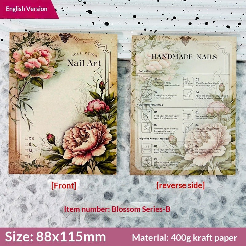 Custom Printed Display Cards for Press On Nail Packaging (MOQ=50)