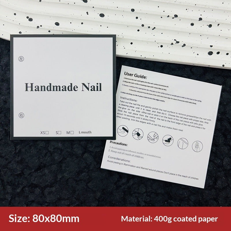 Classic White Display Cards for Press On Nail Sets (MOQ=50)