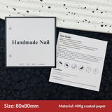 Classic White Display Cards for Press On Nail Sets (MOQ=50)