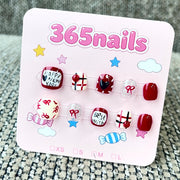365nails: "Festive Joy" – 3D Gift & Candy Handmade Short Square Nails