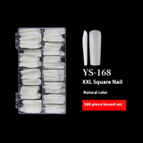 Nail Tips nail piece Square nail Transparent extended flat head Fake nail Nail art patch Full half sticker Dual-purpose nail art shop special