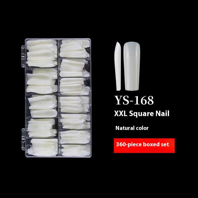 Nail Tips nail piece Square nail Transparent extended flat head Fake nail Nail art patch Full half sticker Dual-purpose nail art shop special