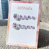 365nails: "purple galaxy glitter" – handmade press-on toenails / pedicure