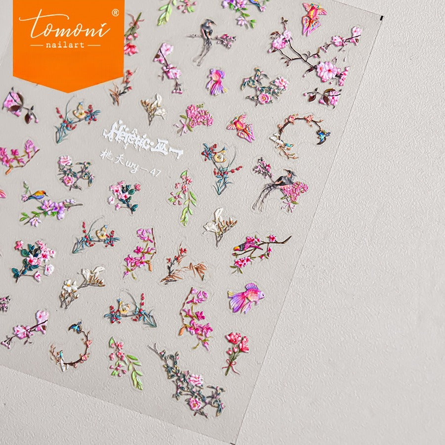 Peach Blossom Ink – Chinese Watercolor Nail Art Set