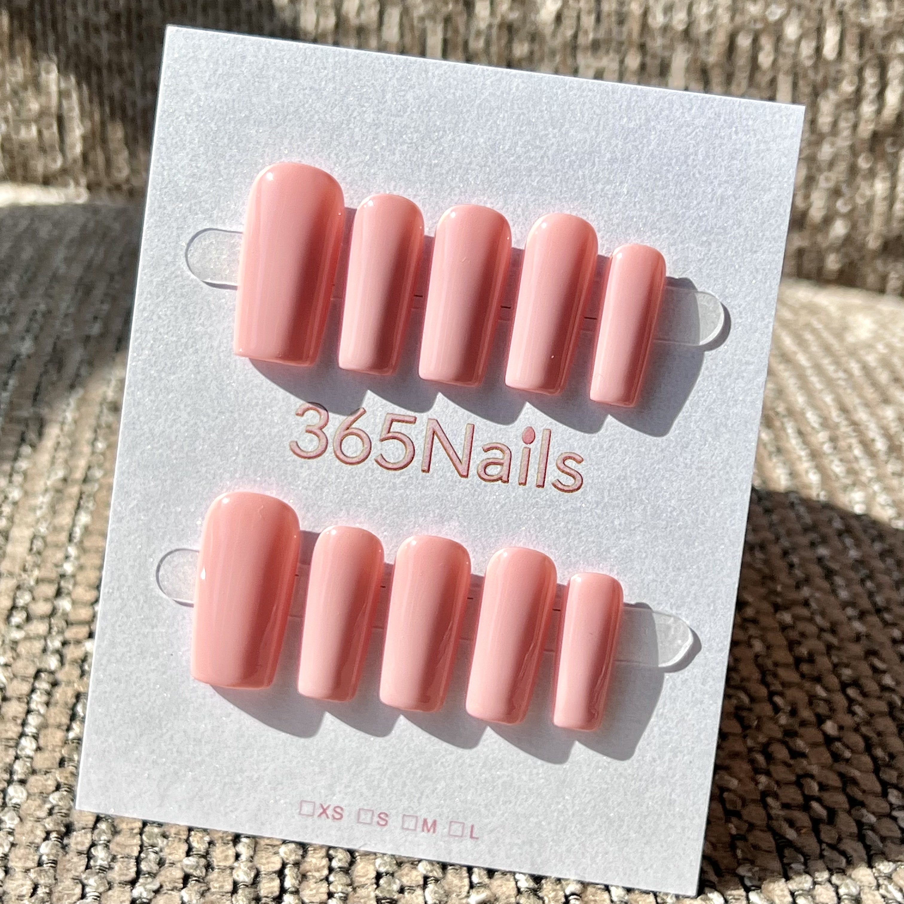 "Structured Medium Square" - Solid Color Handmade Nails (20 Colors Available)