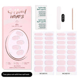 Semi-Cured Gel Nail Strips Pure Solid Glitter Glossy Design (MOQ=3)