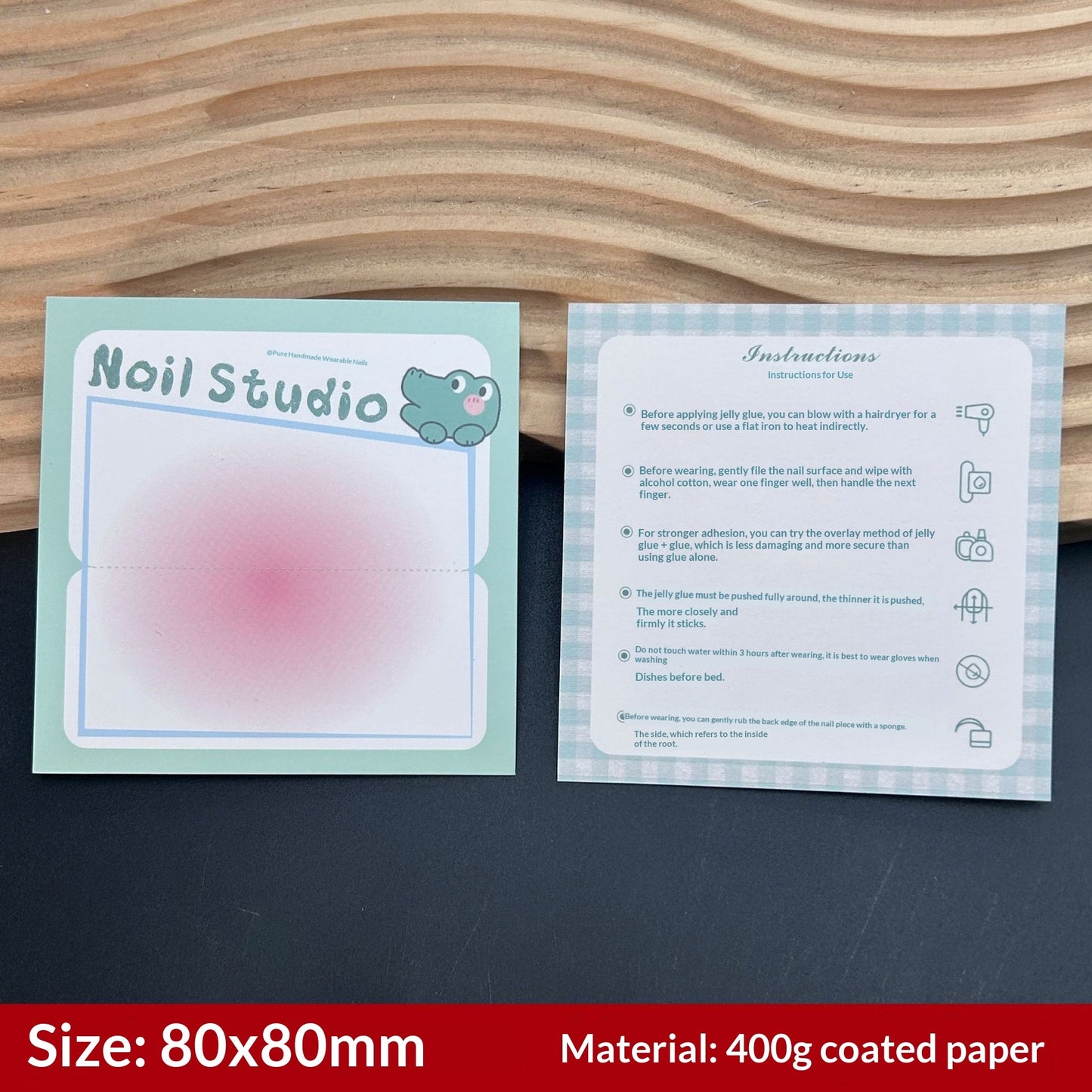 Classic White Display Cards for Press On Nail Sets (MOQ=50)