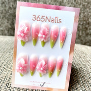 365nails: "Spring Awakening" – 3D Floral Handmade Stiletto Nails