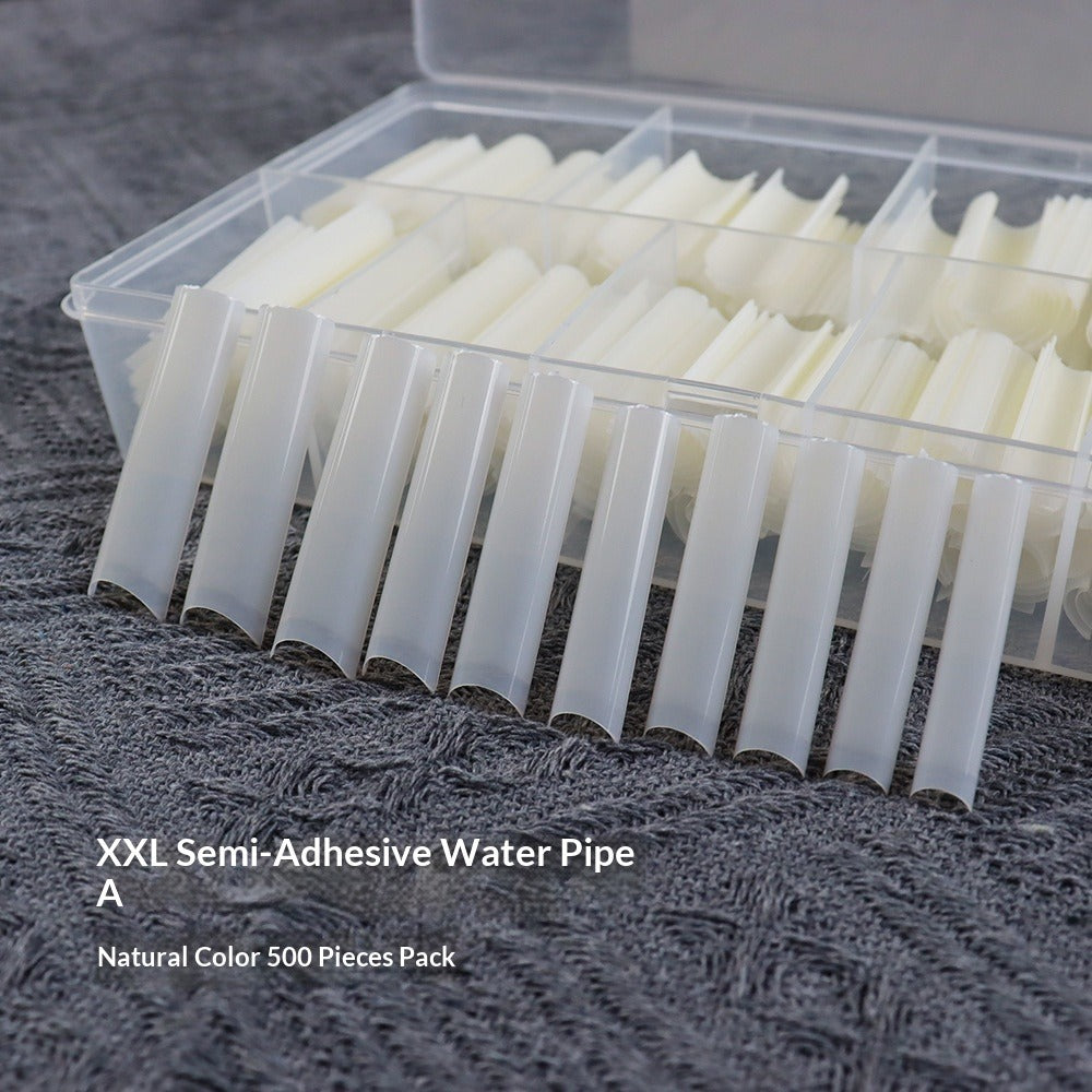 Pro C-Curve 系列："500 XL Half-Cover" — 延長 C 型弧度 半覆蓋 甲片 (500pcs Bag)