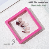 Transparent PE film suspension box press on nails storage box