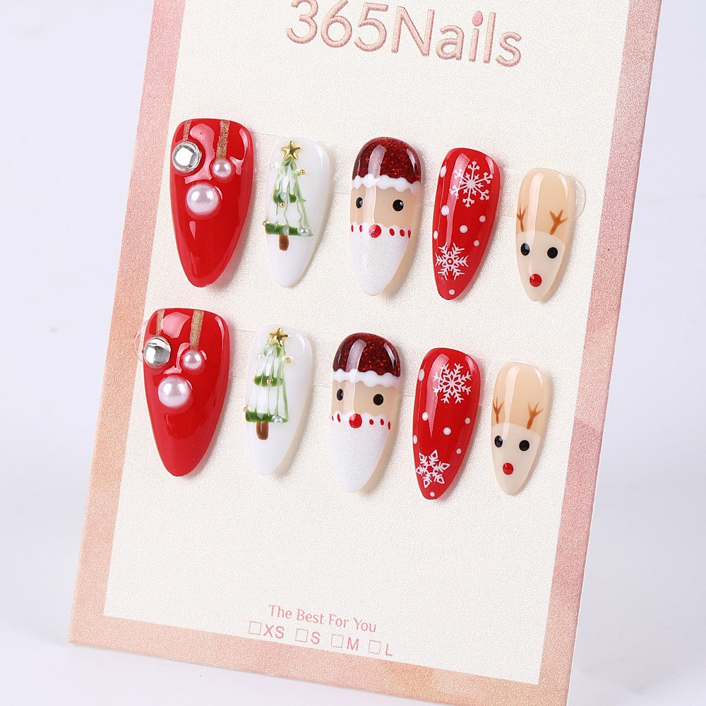 365Nails Santa, Reindeer & Tree Festive Stiletto Set