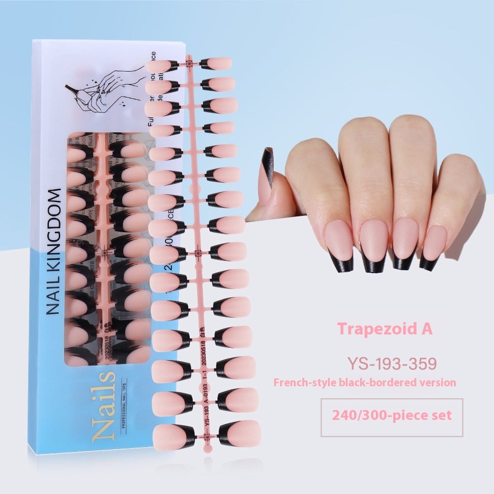 Nail Tips New  French press on nails 240 pieces boxed fake nail manicure work in progress matte full sticker French nail piece