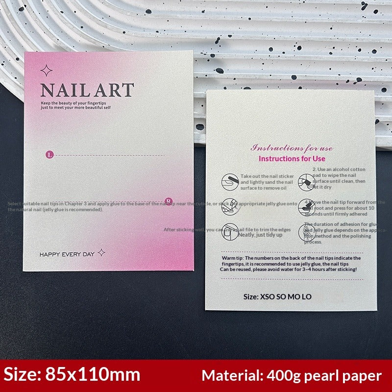 Custom Printed Display Cards for Press On Nail Packaging (MOQ=50)