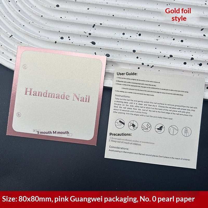 Classic White Display Cards for Press On Nail Sets (MOQ=50)