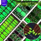 Semi-Cured Gel Nail Strips Christmas Glow Snowflake Festive Glossy Set (MOQ=3)