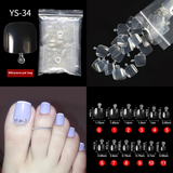 Nail Tips New French press on nails piece,  half sticker full sticker fake nail nail patch extended press on nails piece