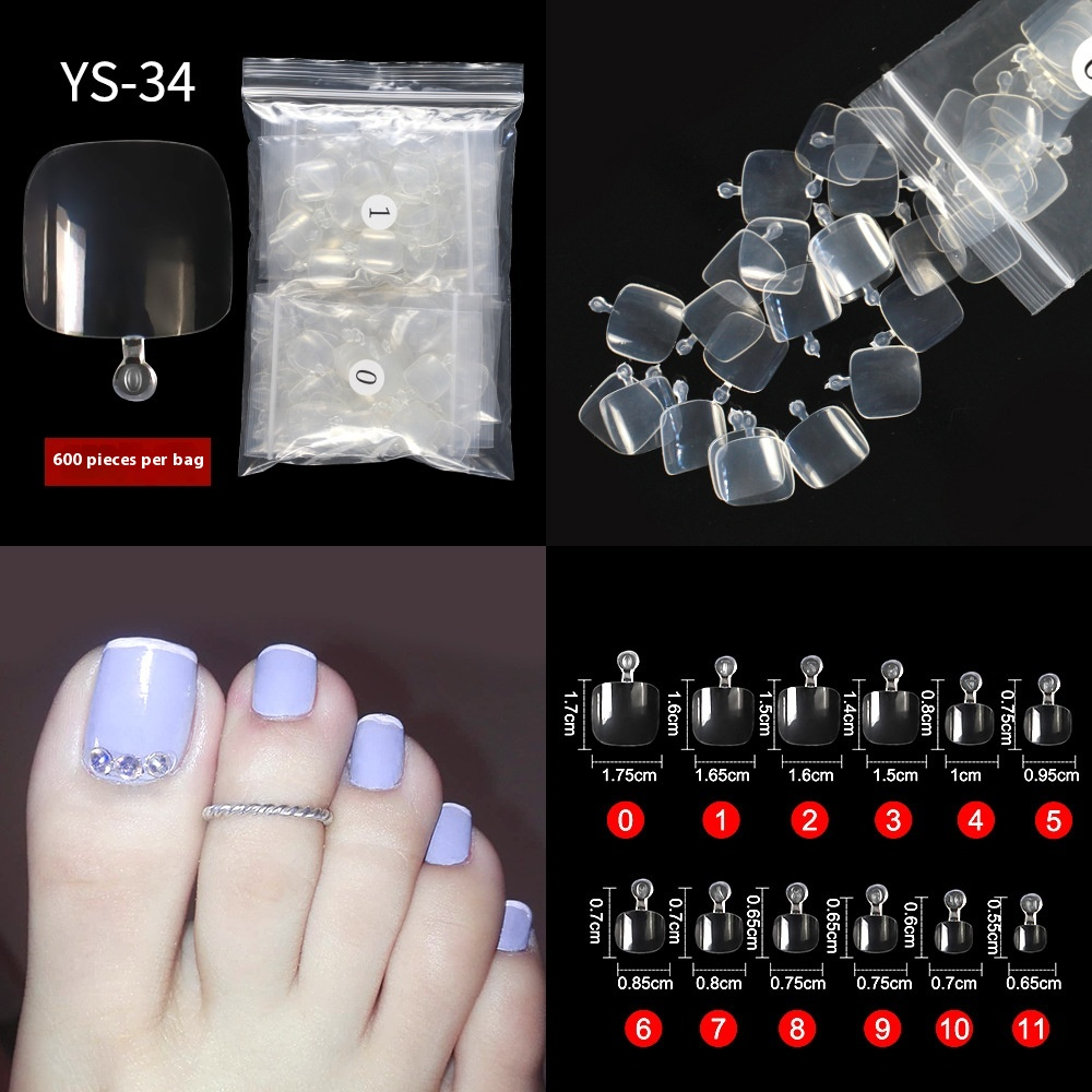 Nail Tips New French press on nails piece,  half sticker full sticker fake nail nail patch extended press on nails piece