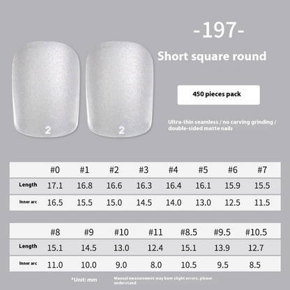 Nail Tips Amazon popular press on nails matte 450 almonds free of engraving ultra-thin and seamless patch manicure fake nails