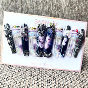 365nails: "Dark Fantasy" – 3D Gothic Figure Handmade Coffin Nails-5.5cm