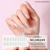 Semi-Cured Gel Nail Strips Floral Star Heart Cow-Print Mix Design (MOQ=3)