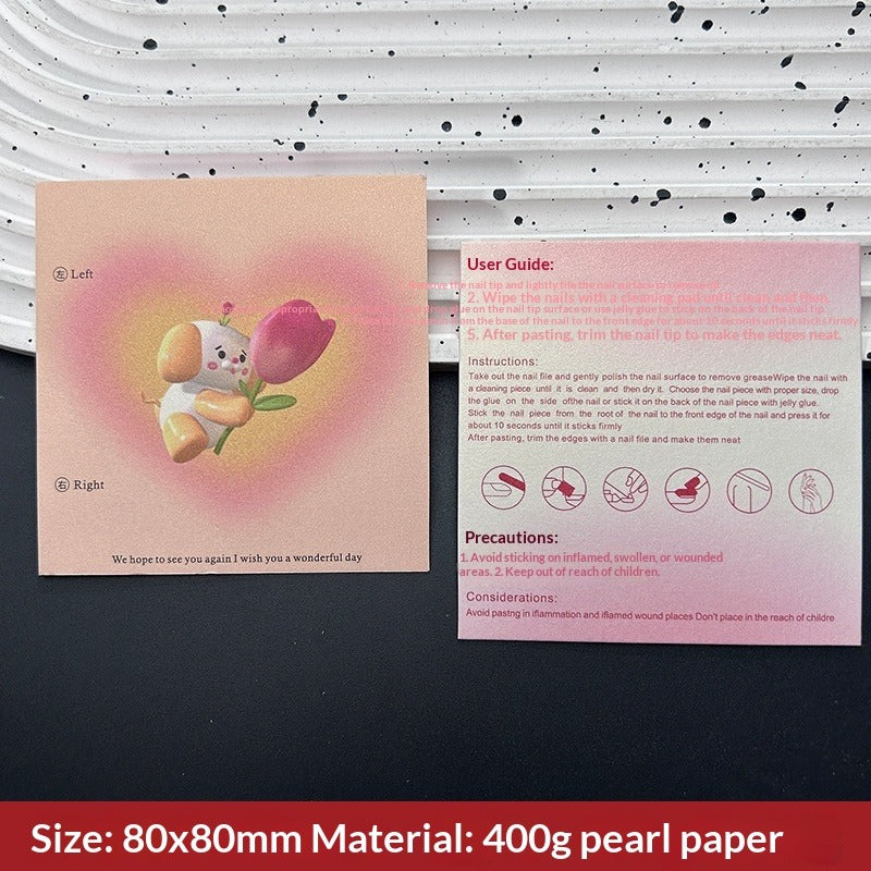 Classic White Display Cards for Press On Nail Sets (MOQ=50)