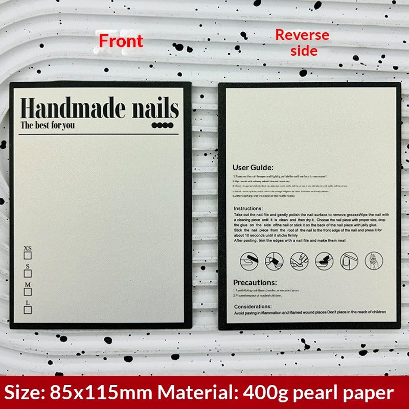 Custom Printed Display Cards for Press On Nail Packaging (MOQ=50)